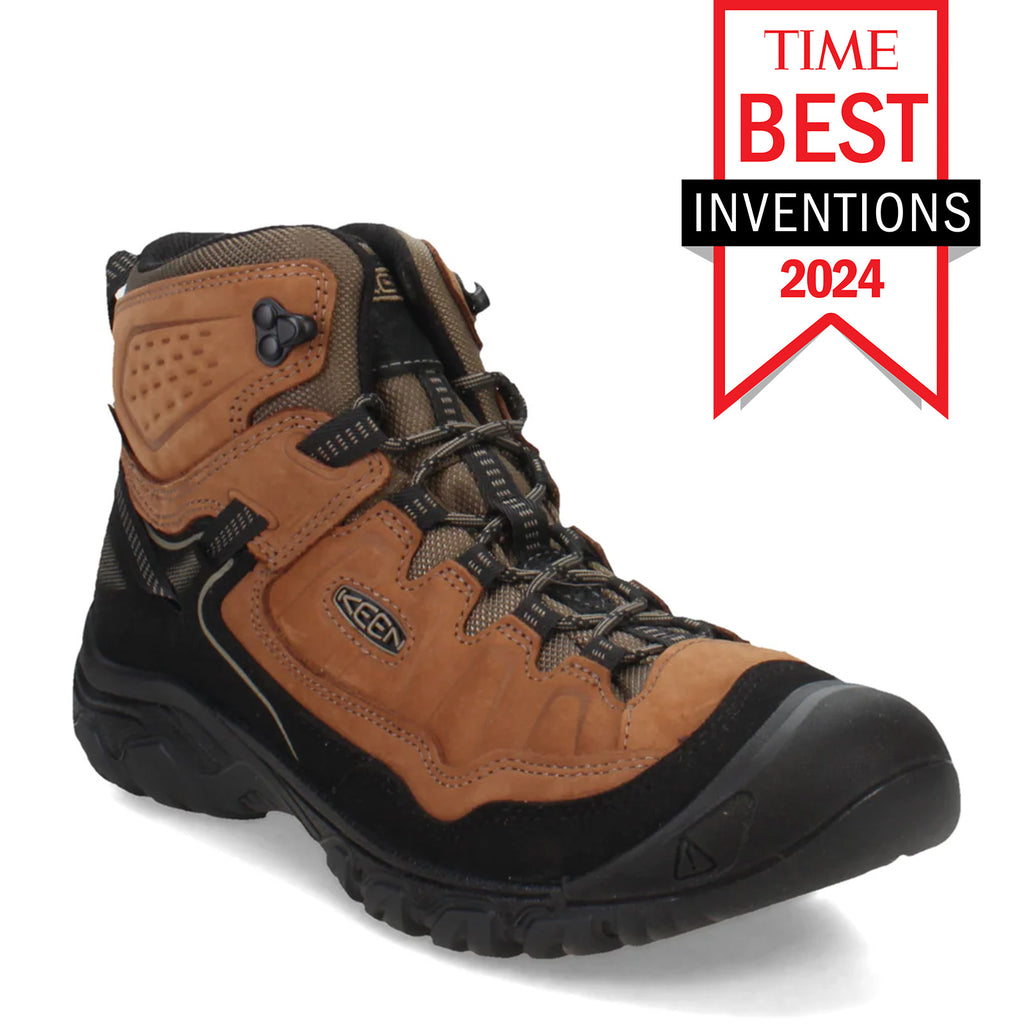 Men's KEEN Targhee IV Mid Waterproof Hiking Boot - Wide Width BISON/BLACK 1029002