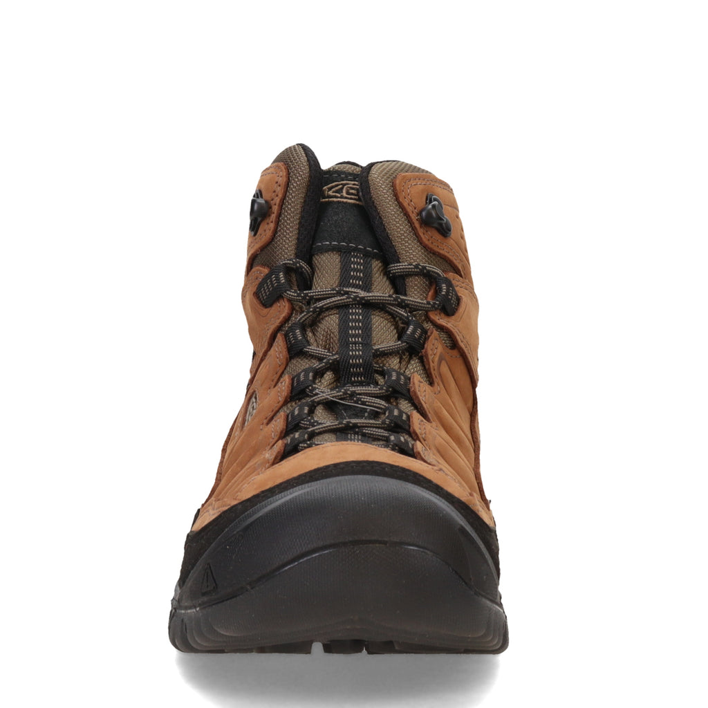 Men's KEEN Targhee IV Mid Waterproof Hiking Boot - Wide Width BISON/BLACK 1029002