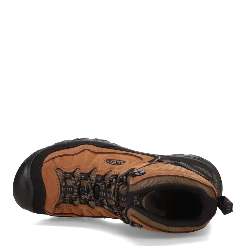 Men's KEEN Targhee IV Mid Waterproof Hiking Boot - Wide Width BISON/BLACK 1029002