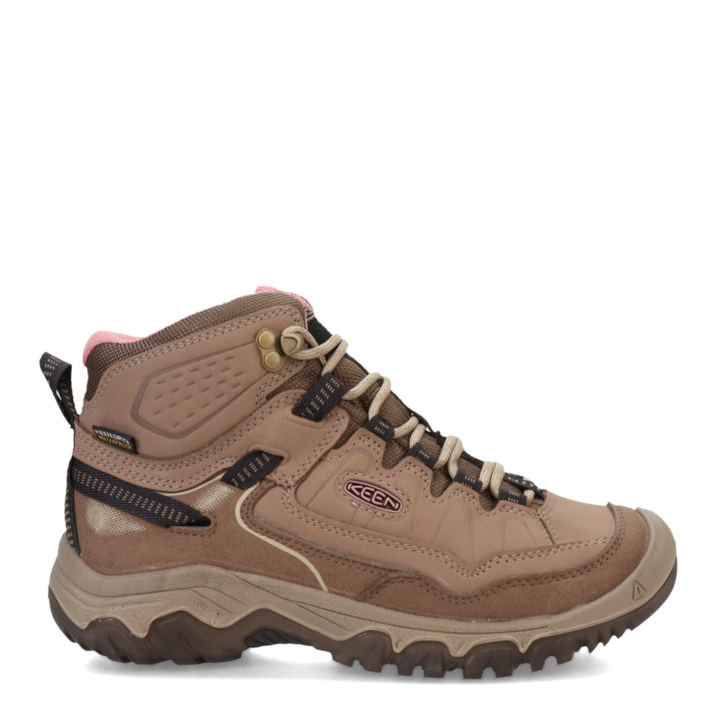 Women's KEEN Targhee IV Waterproof Hiking Boot - Wide Width BRINDLE/NOSTALGIA ROSE 1029017