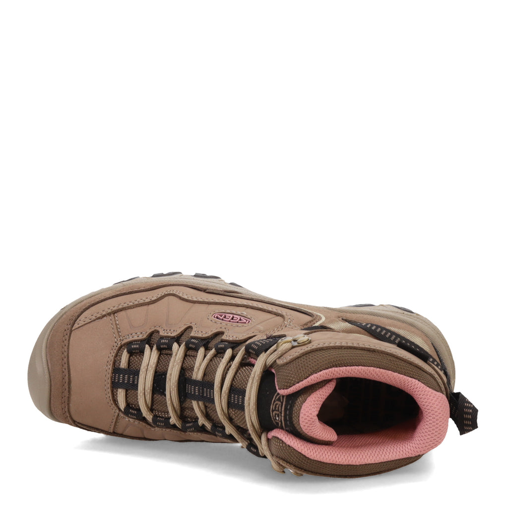 Women's KEEN Targhee IV Waterproof Hiking Boot - Wide Width BRINDLE/NOSTALGIA ROSE 1029017