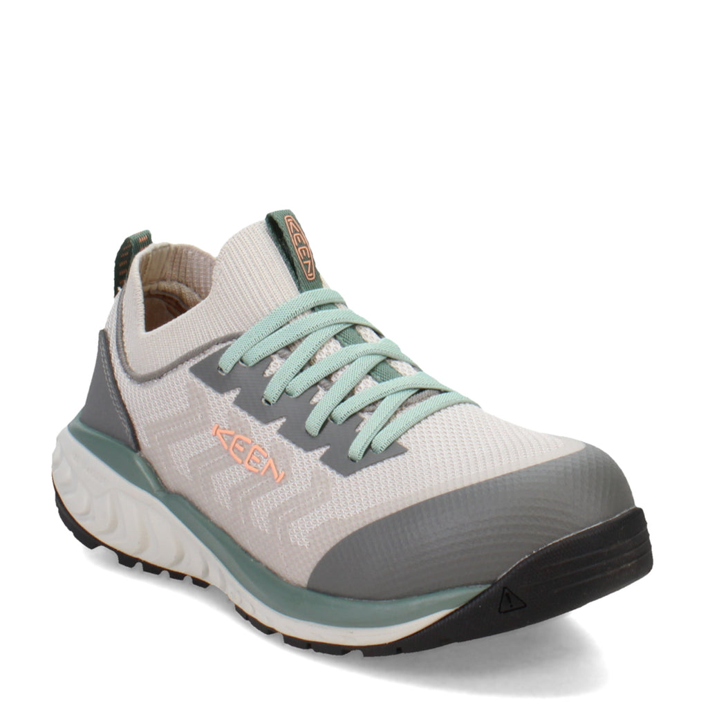 Women's KEEN Utility Arvada Shift Comp Toe Work Sneaker STEEL GREY/GRANITE GREEN 1029123