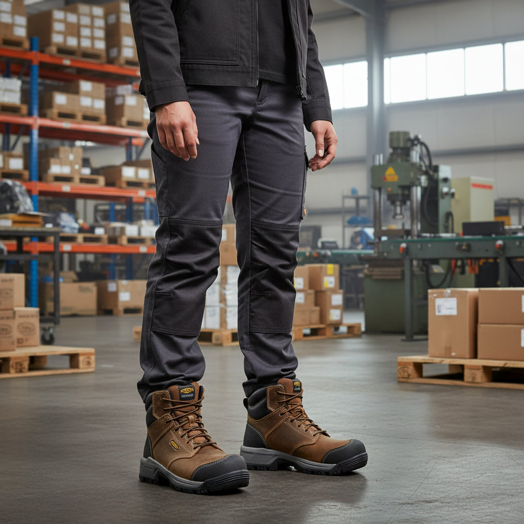 Women's KEEN Utility Evanston 6-inch ESD Composite Toe Work Boot BISON/BLACK 1029391