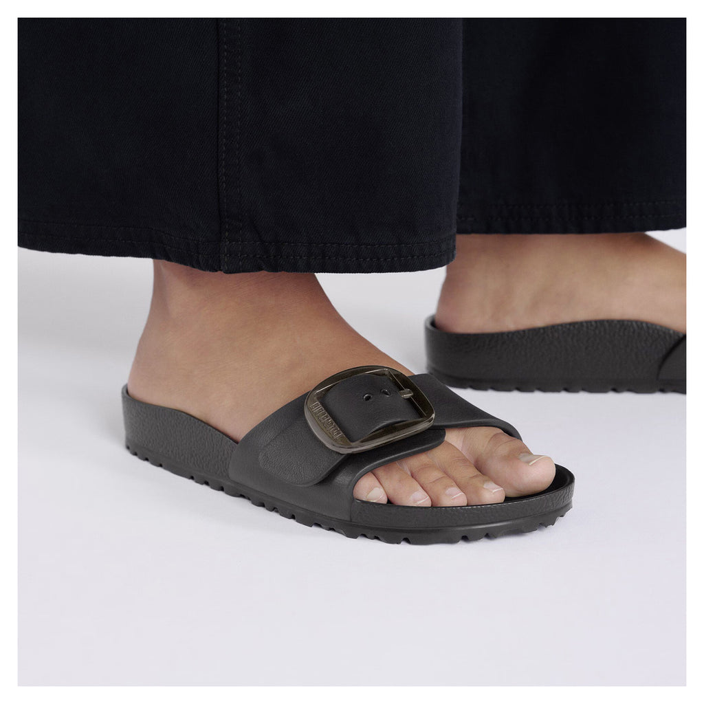 Women's Birkenstock Madrid Big Buckle EVA Sandal - Narrow Fit BLACK 1029635 N