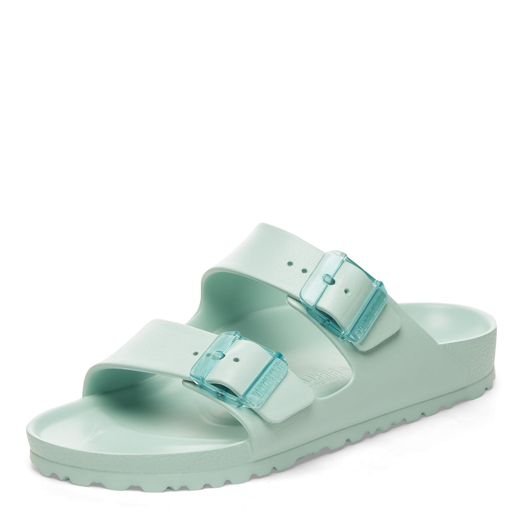 Women's Birkenstock Arizona Stealth Buckle Sandal - Narrow Fit SURF GREEN 1029744 N