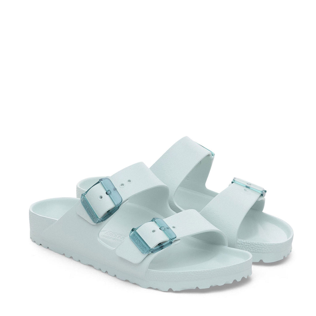 Women's Birkenstock Arizona Stealth Buckle Sandal - Narrow Fit SURF GREEN 1029744 N