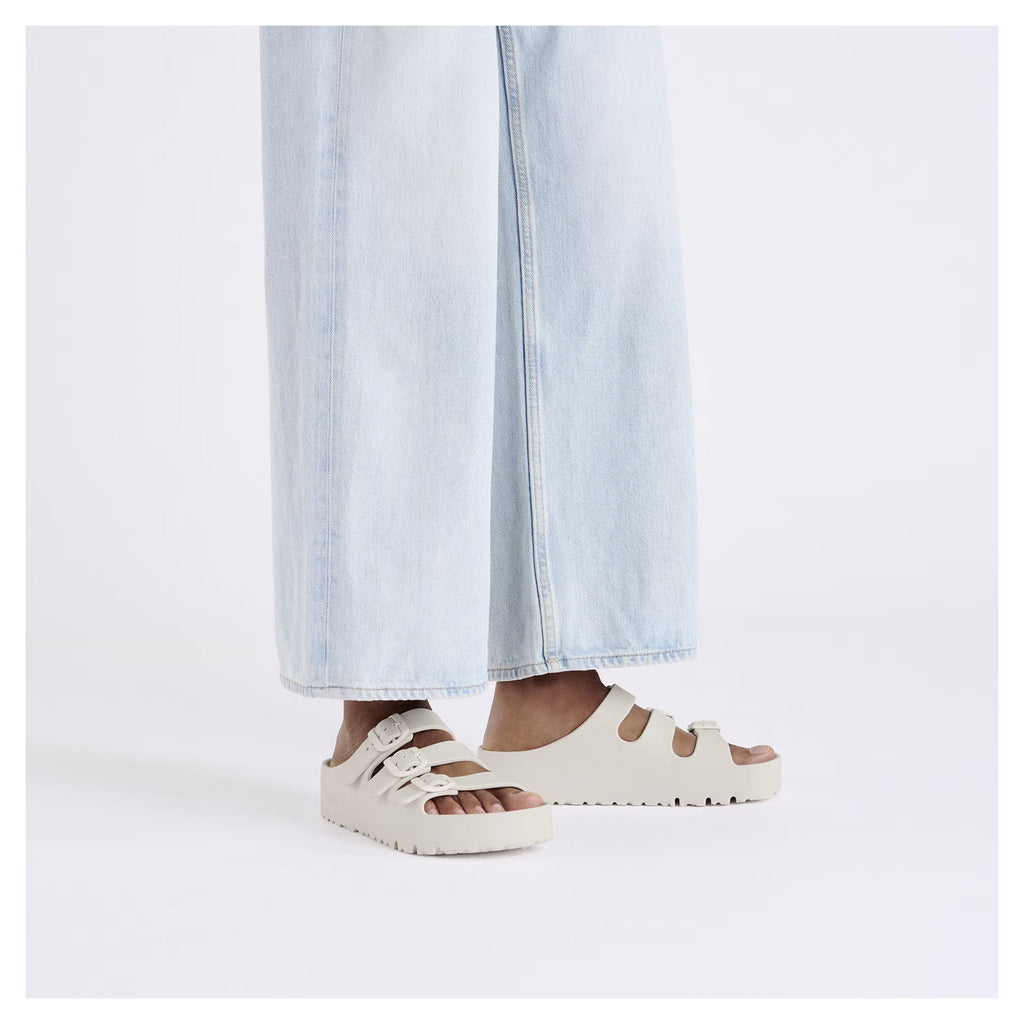 Women's Birkenstock Florida Flex Platform Sandal EGGSHELL 1029770 N