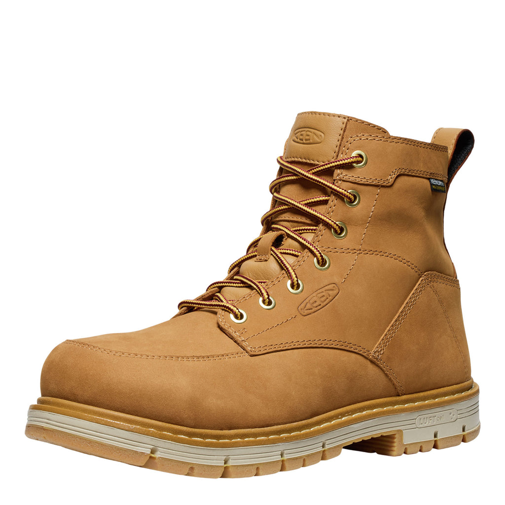 Men's KEEN Utility San Jose 6-inch Waterproof Aluminum Toe 90-degree Heel Boot BISTRE/GUM 1029848