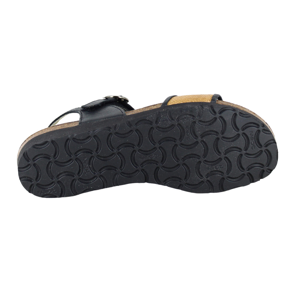 Women's Naot Cecile Sandal SOFT BLACK / GOLDEN RAFFIA 103191-SBF