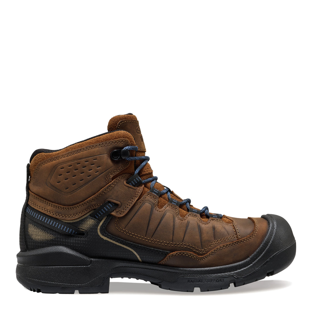 Men's KEEN Utility Targhee IV Mid Waterproof Carbon Toe Work Boot BISON 1032279