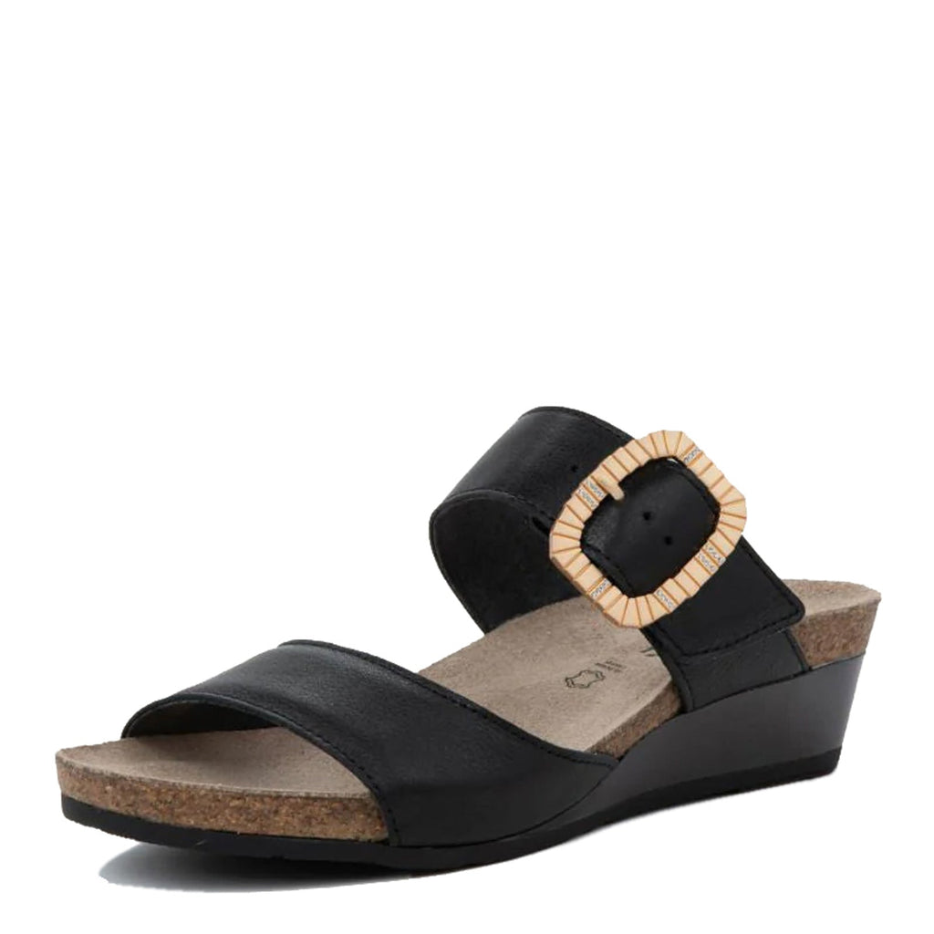 Women's Naot Magic Luxe Sandal BLACK LEATHER 104128-BAF