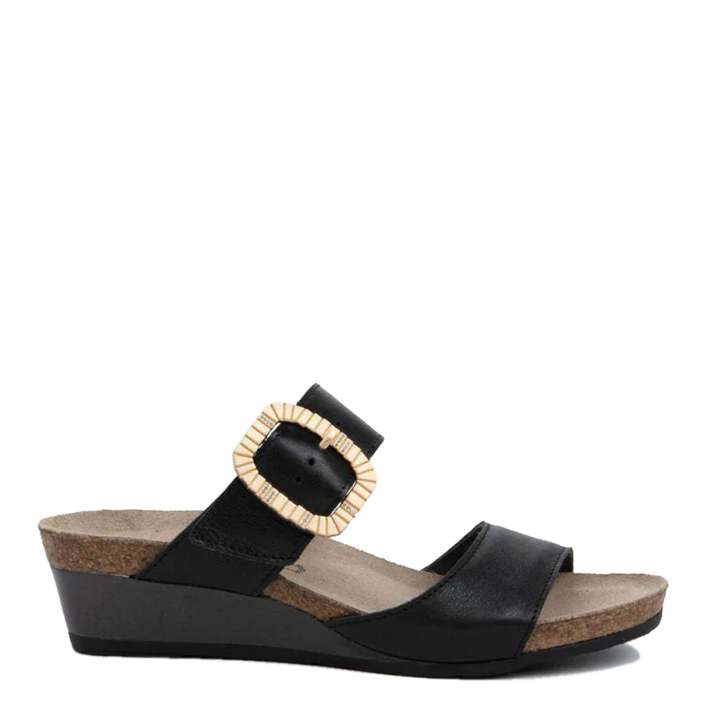 Women's Naot Magic Luxe Sandal BLACK LEATHER 104128-BAF