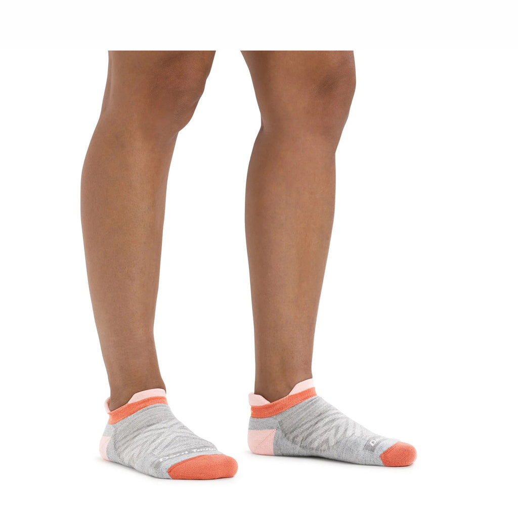 Women's Darn Tough No Show Tab Cushioned Ultra-Lightweight Running Socks ASH 1047-ASH