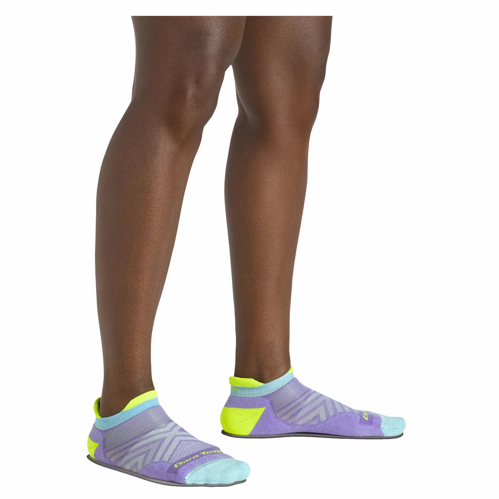 Women's Darn Tough No Show Tab Cushioned Ultra-Lightweight Running Socks LAVENDER 1047-LAVENDER