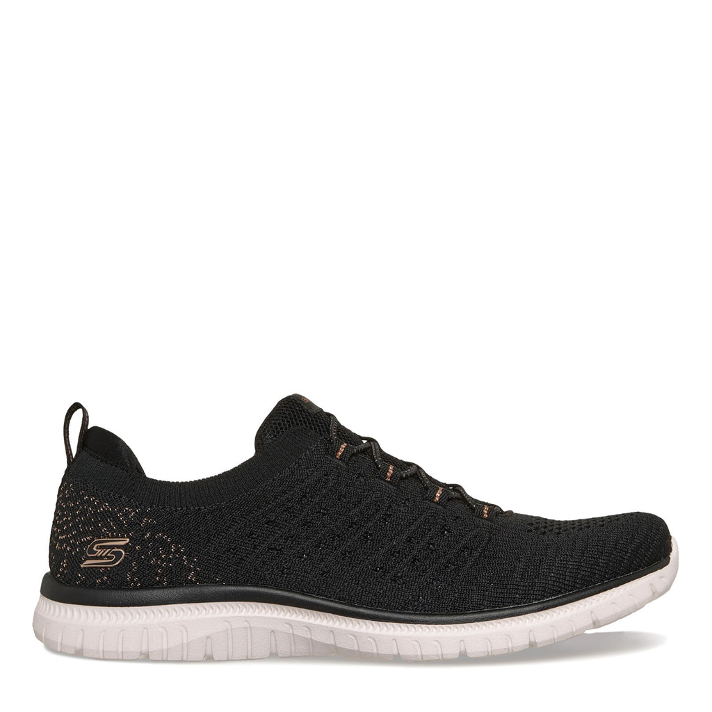 Women's Skechers Virtue - Copper Sneaker BLACK ROSE GOLD 104723-BKRG