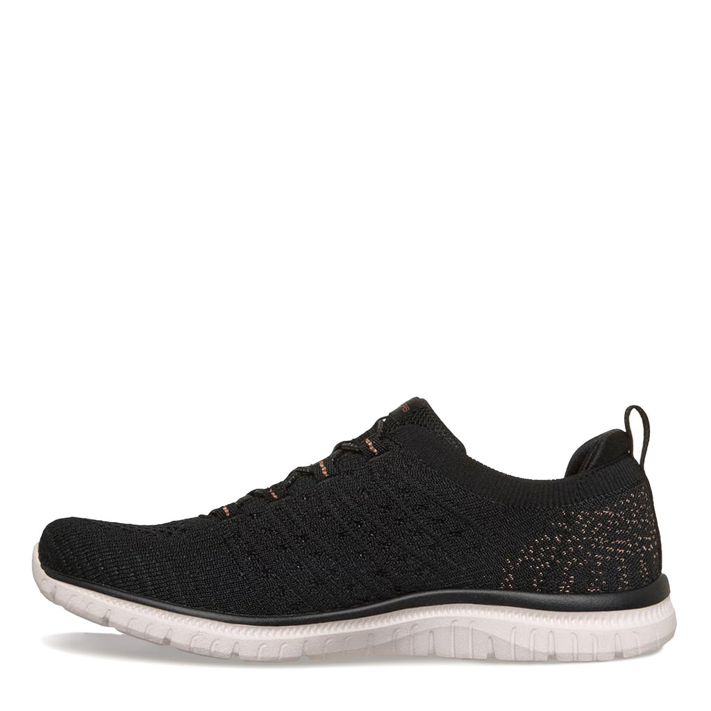 Women's Skechers Virtue - Copper Sneaker BLACK ROSE GOLD 104723-BKRG