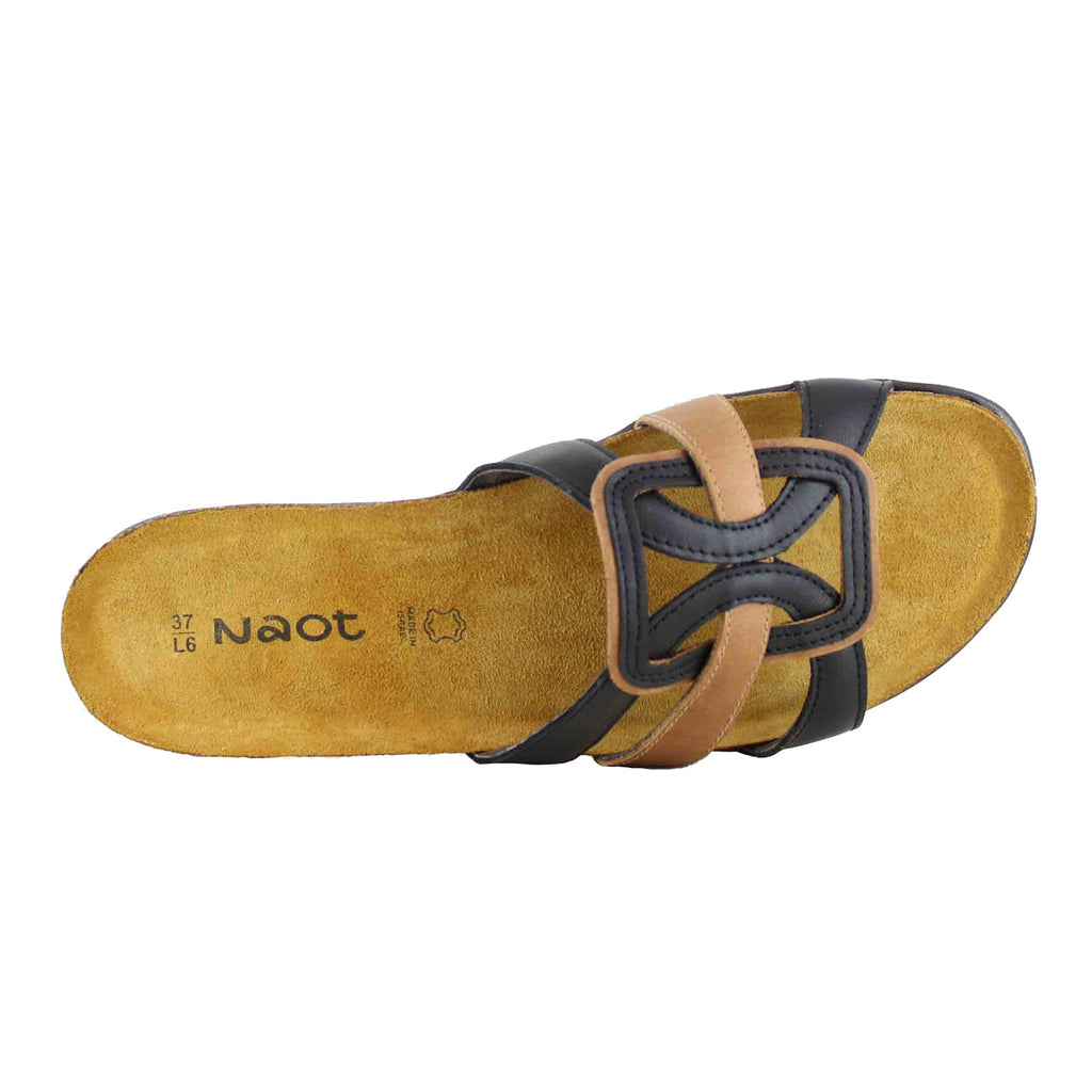 Women's Naot Liv Sandal BLACK BROWN 105150-NSI