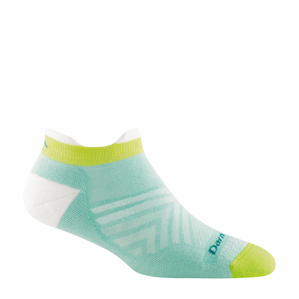 Women's Darn Tough Coolmax No Show Tab Cushioned Ultra-Lightweight Running Socks AQUA 1052-AQUA