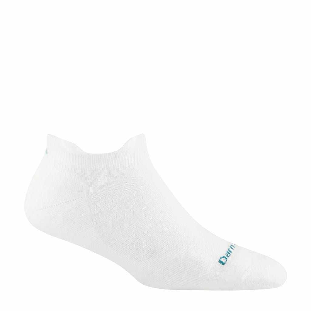Women's Darn Tough Coolmax No Show Tab Cushioned Ultra-Lightweight Running Socks WHITE 1052-WHITE