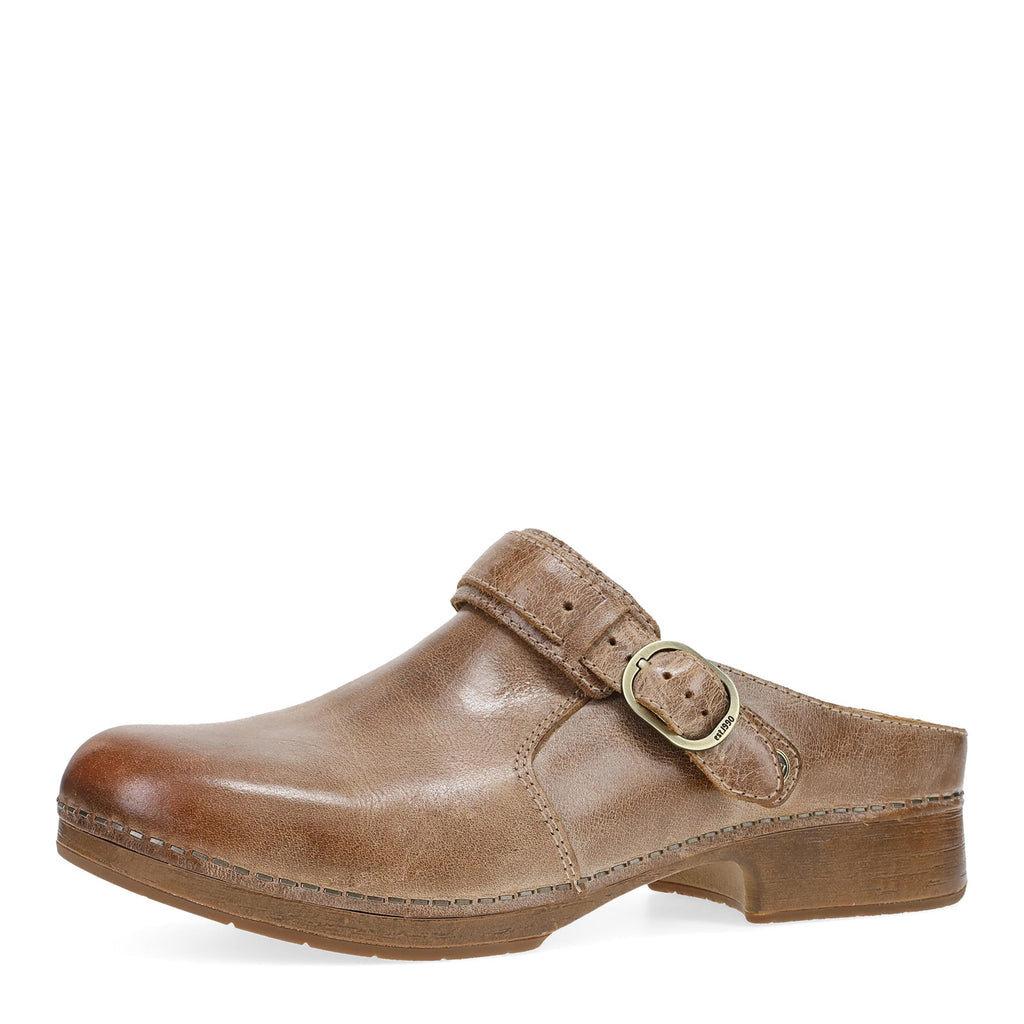 Women's Dansko Millie Clog TAN WAXY BRUSH OFF 10702-640600