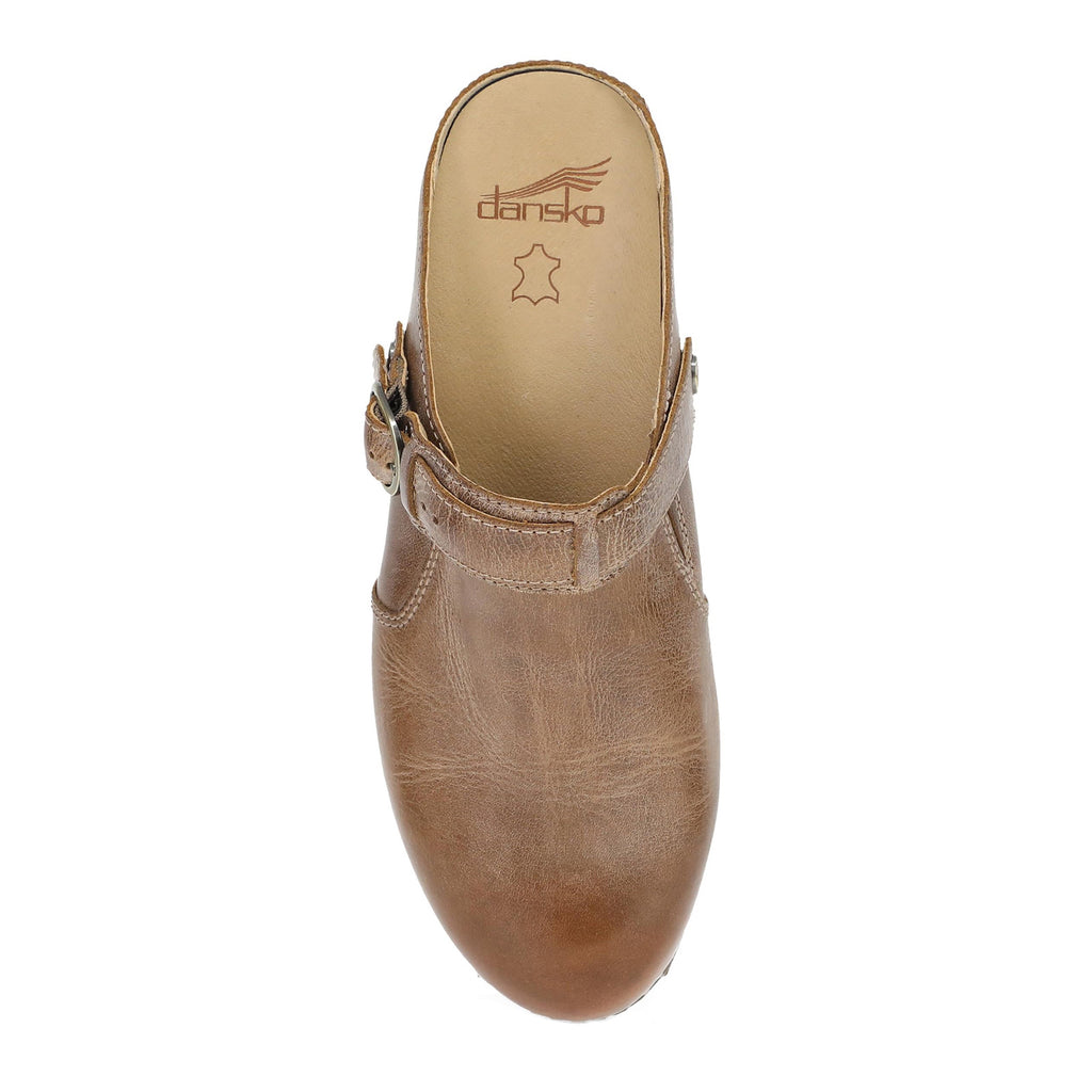 Women's Dansko Millie Clog TAN WAXY BRUSH OFF 10702-640600