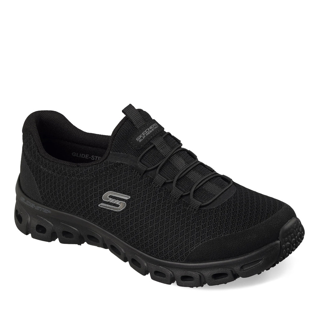 Women's Skechers Work Slip-Resistant: Glide-Step Sneaker BLACK 108379-BLK