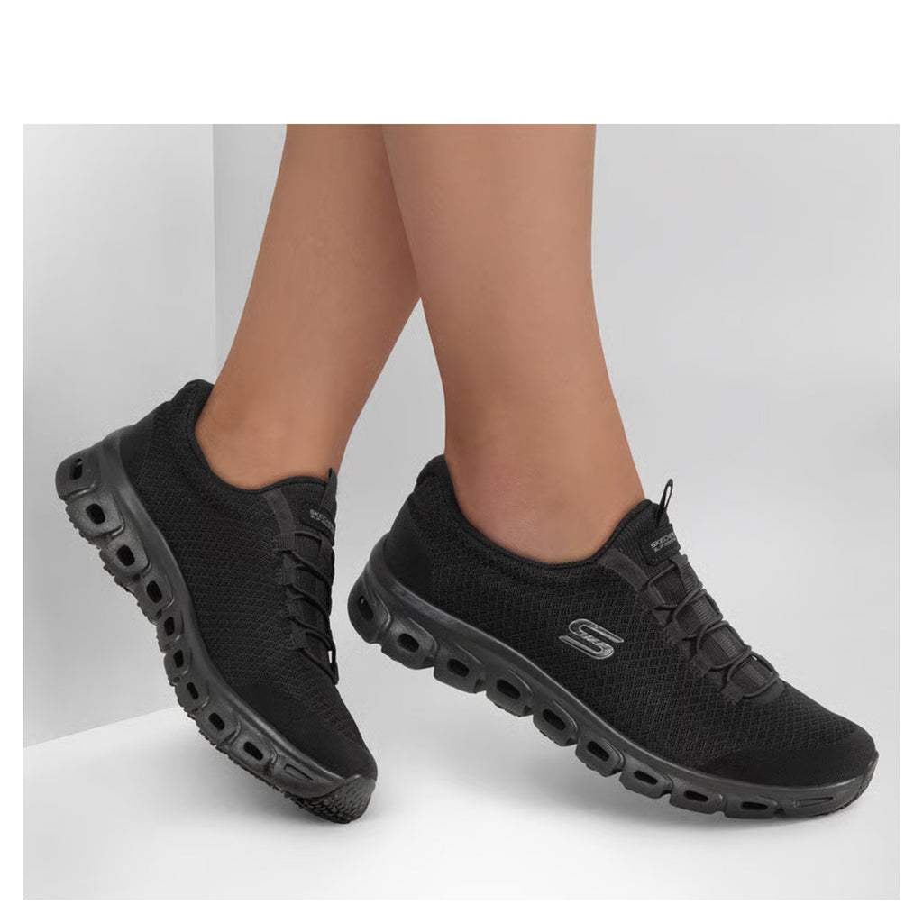 Women's Skechers Work Slip-Resistant: Glide-Step Sneaker BLACK 108379-BLK