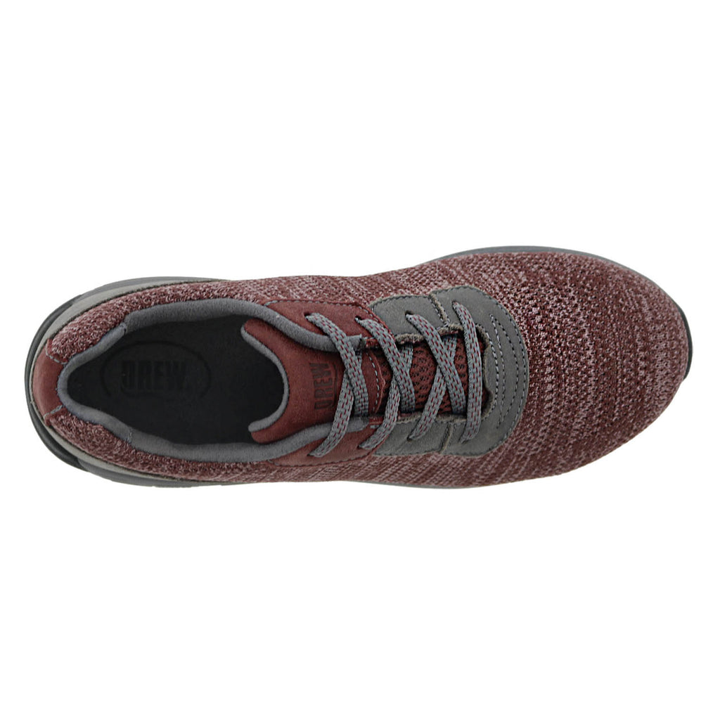 Women's Drew Terrain Sneaker WINE/GREY KNIT 10856-52