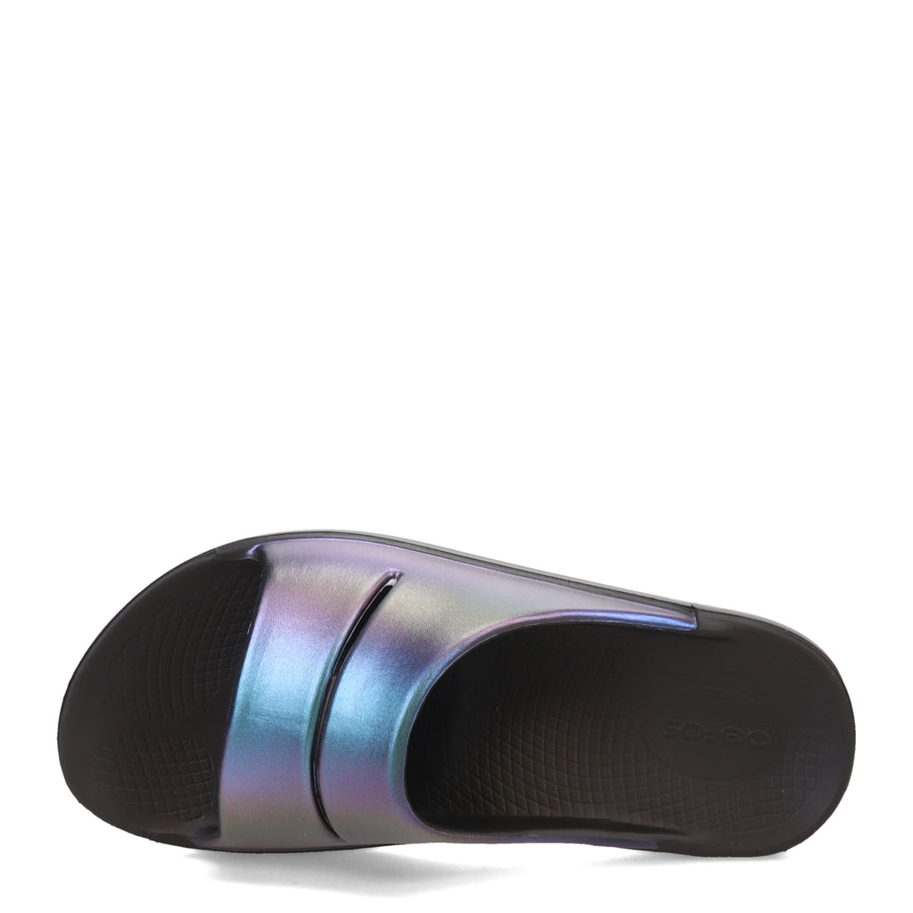 Women's OOfos OOahh Slide Sandal MIDNIGHT SPECTRE 1101-MIDNIGHT