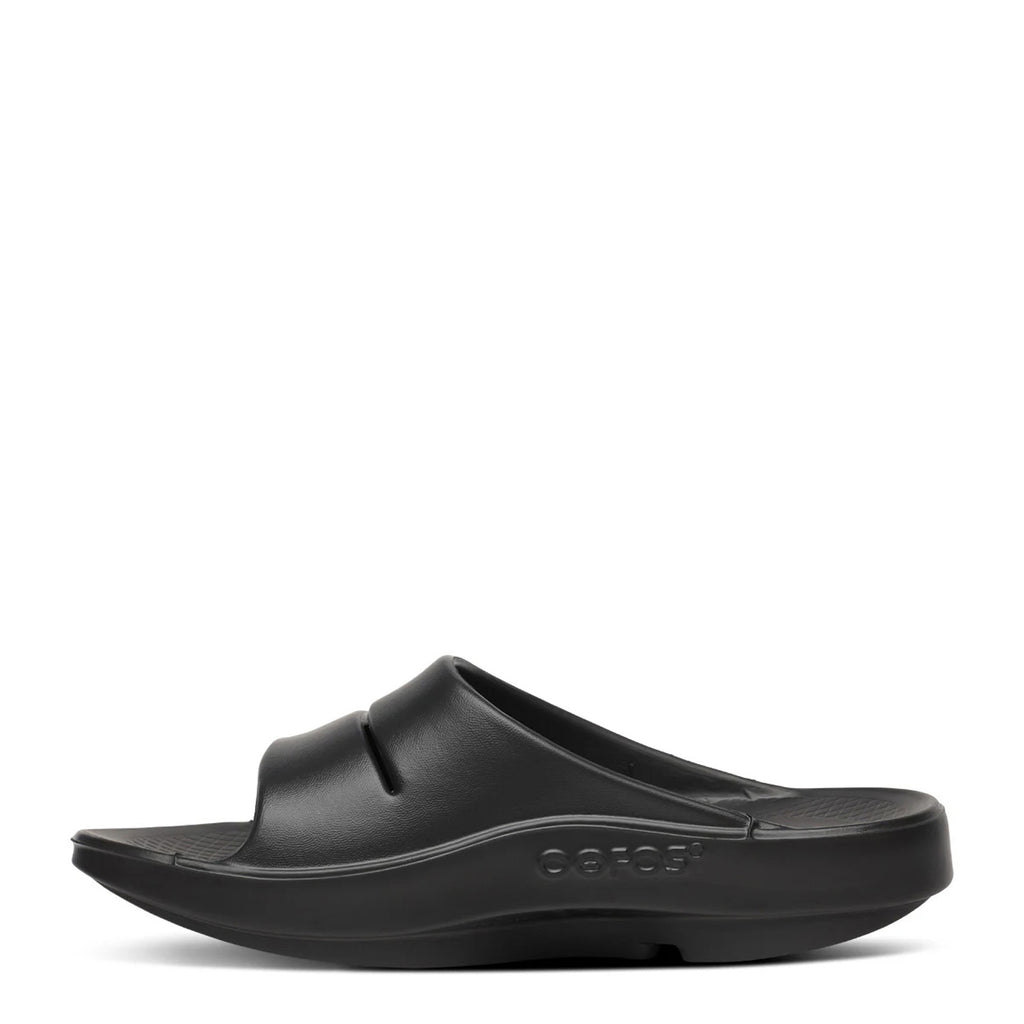 Women's Oofos OOahh Luxe Slide Sandal BLACK BLOSSOM 1103-BLKBLOSSOM