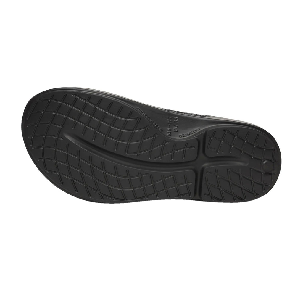 Women's Oofos OOahh Luxe Slide Sandal BLACK BLOSSOM 1103-BLKBLOSSOM