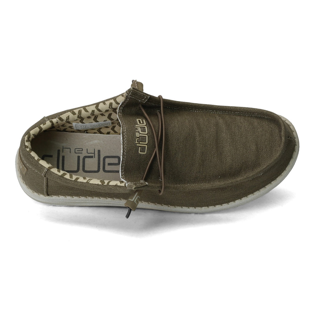 Men's Hey Dude Wally Stretch Canvas Slip-On TOBACCO 110381521