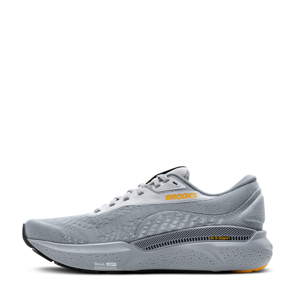 Men's Brooks Adrenaline GTS 24 Running Shoe ALLOY/WHITE/GOLD FUSION 110437 1D 084