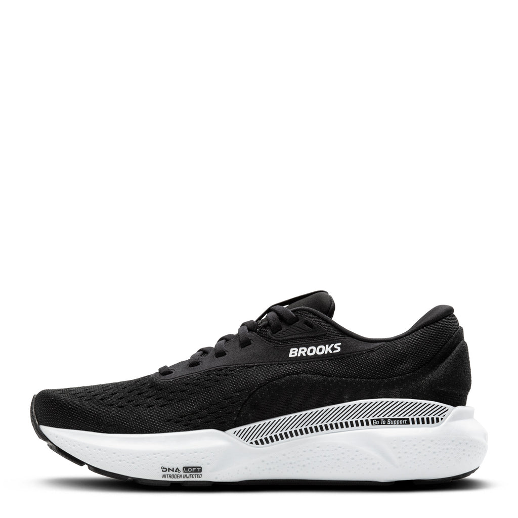 Men's Brooks Adrenaline GTS 24 Running Shoe BLACK/WHITE 110437 1D 087