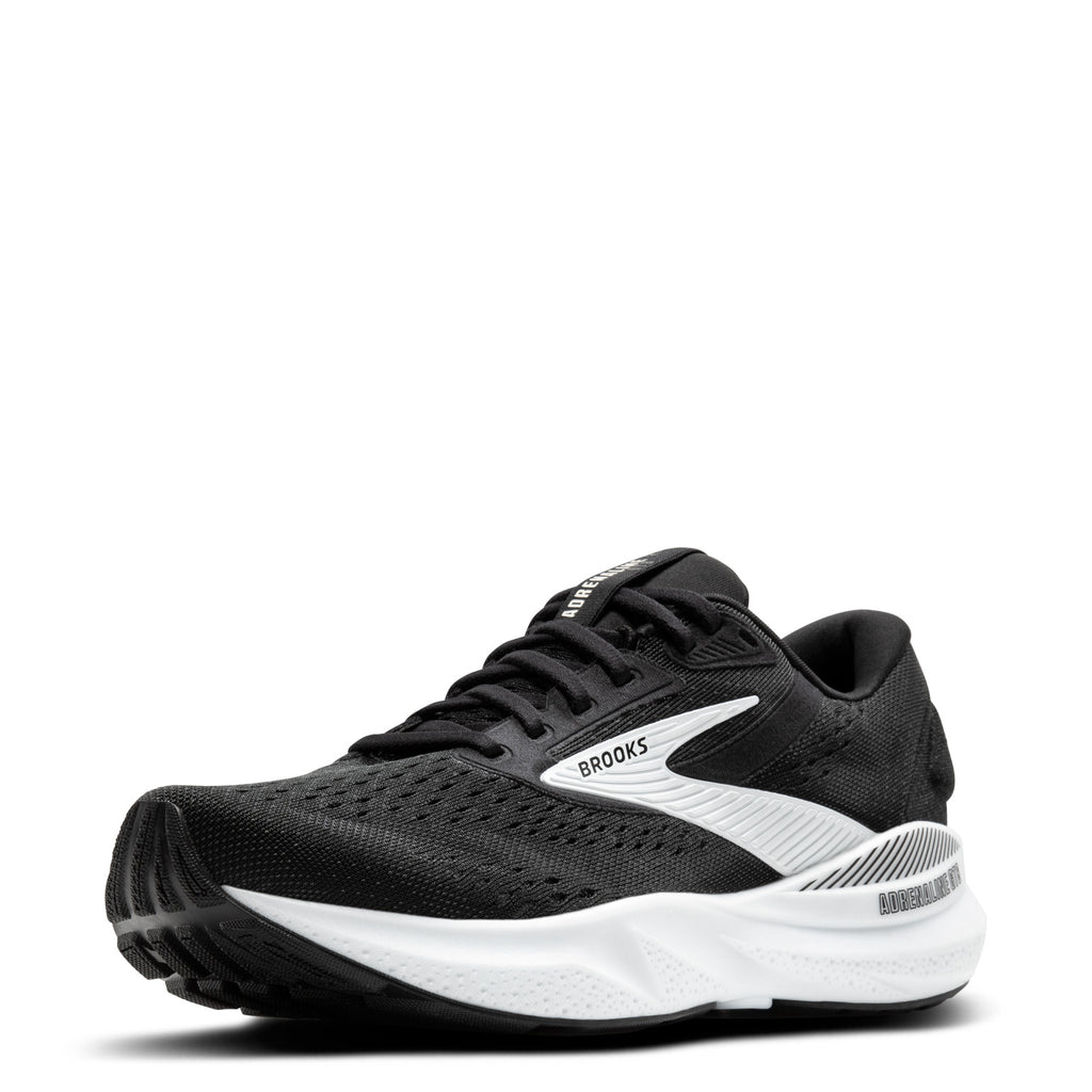 Men's Brooks Adrenaline GTS 24 Running Shoe - Wide Width BLACK/WHITE 110437 2E 087