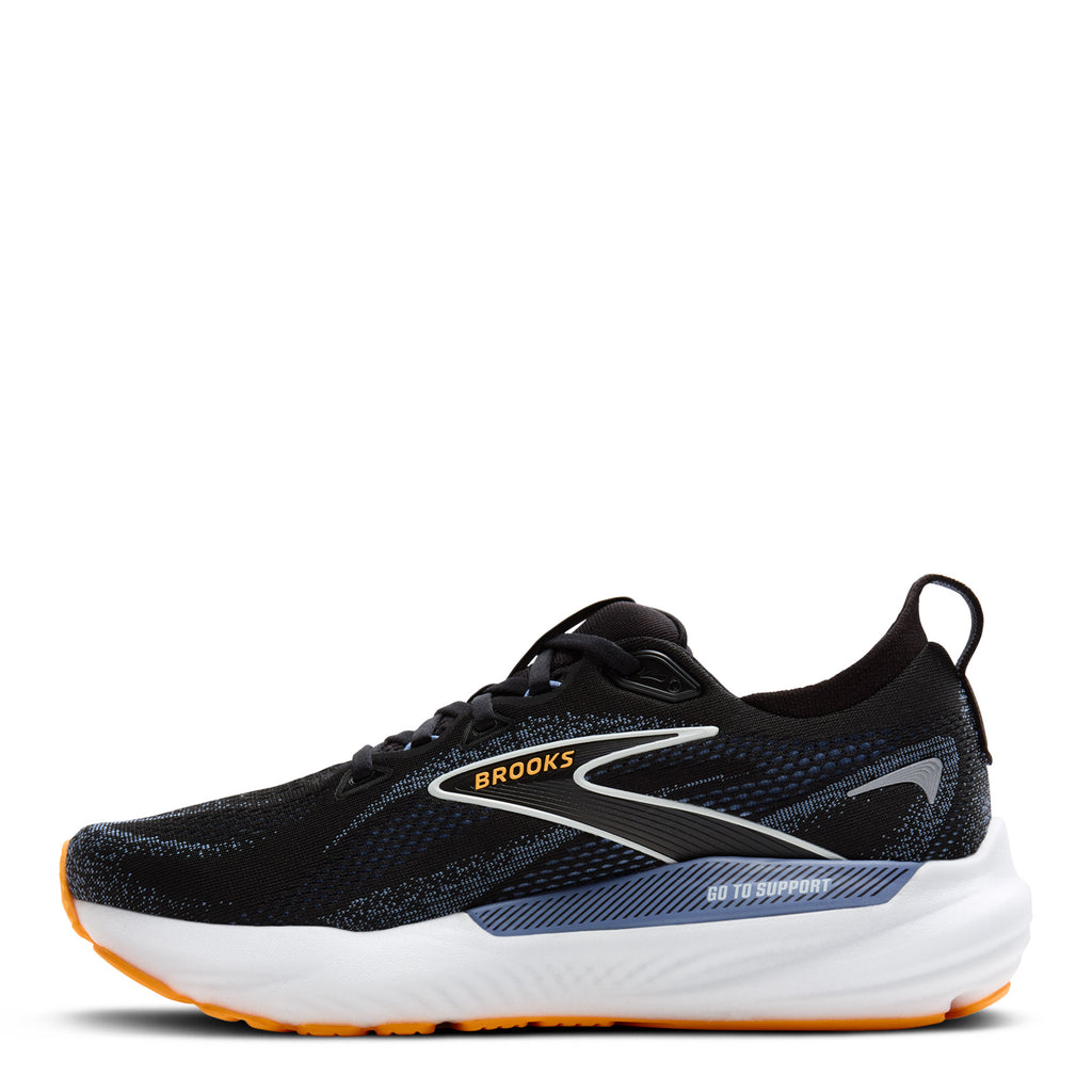 Men's Brooks Glycerin GTS 22 Running Shoe Black/Country Blue/Orange Pop 110446 1D 013