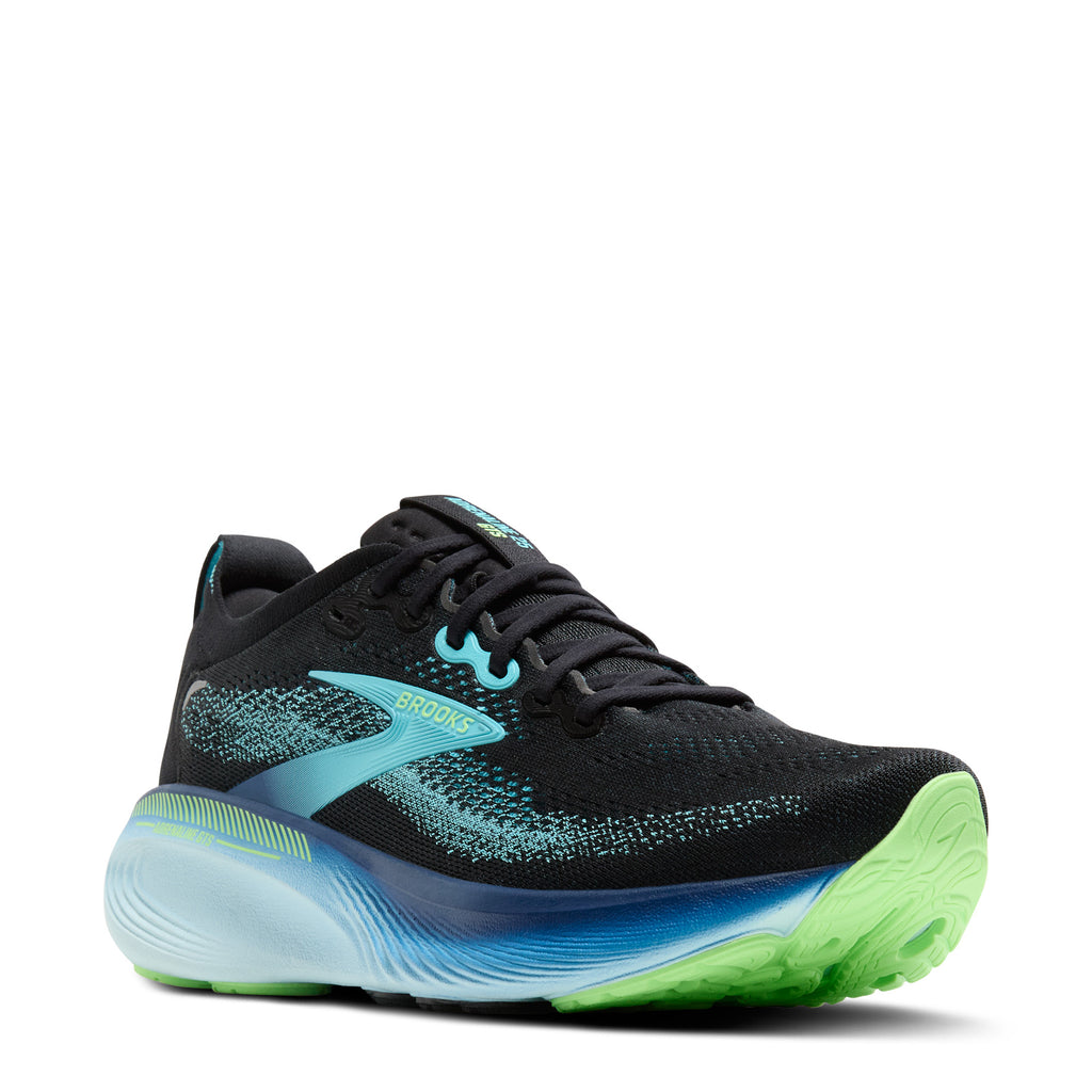 Men's Brooks Adrenaline GTS 25 Running Shoe BLACK/IPANEMA/MINT 110454 1D 055
