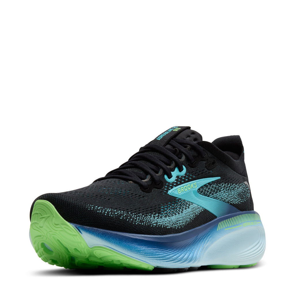 Men's Brooks Adrenaline GTS 25 Running Shoe BLACK/IPANEMA/MINT 110454 1D 055