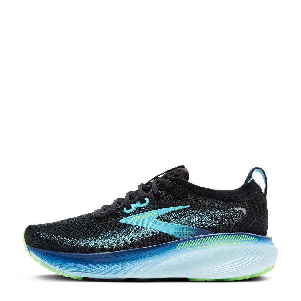 Men's Brooks Adrenaline GTS 25 Running Shoe BLACK/IPANEMA/MINT 110454 1D 055