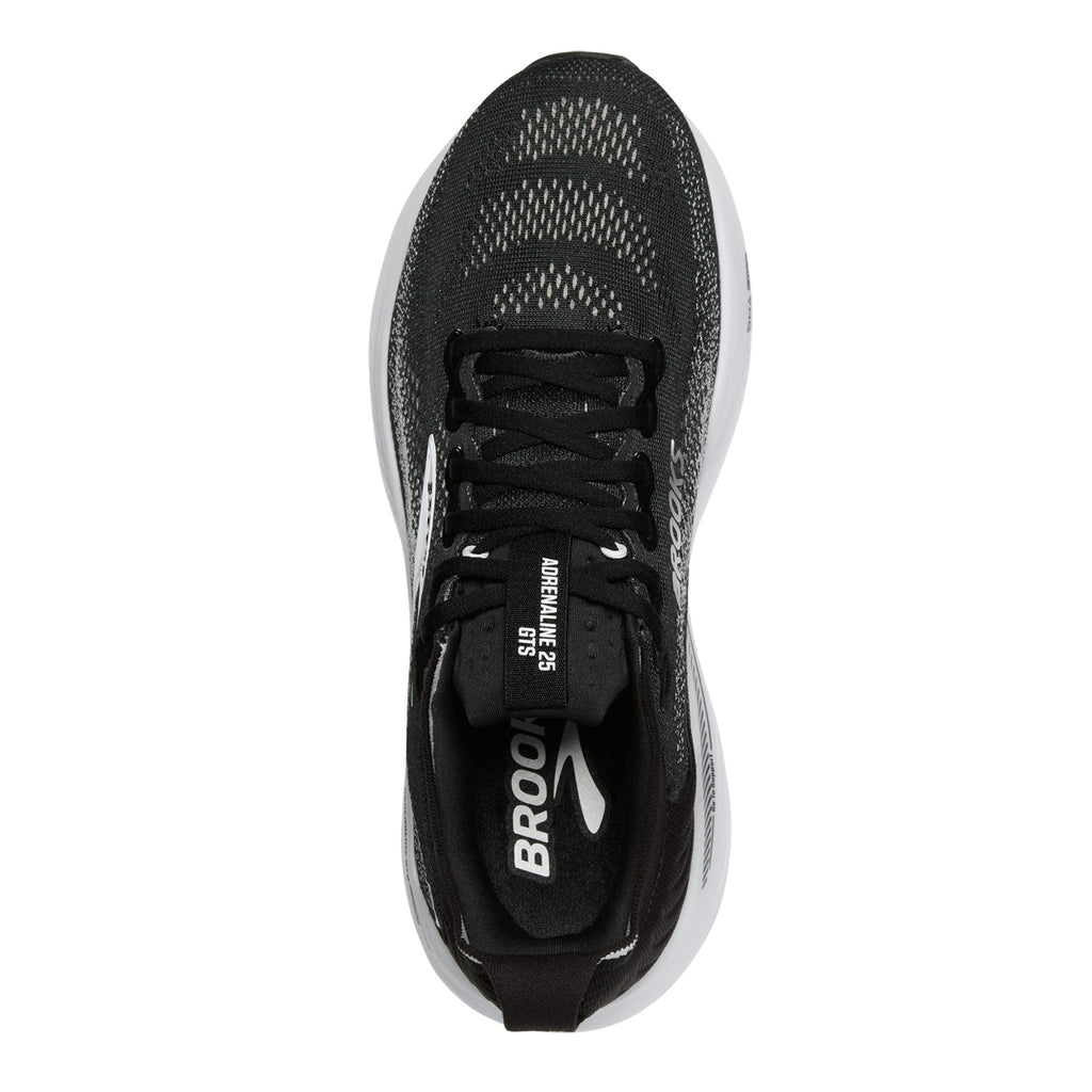 Men's Brooks Adrenaline GTS 25 Running Shoe BLACK/GREY/WHITE 110454 1D 090
