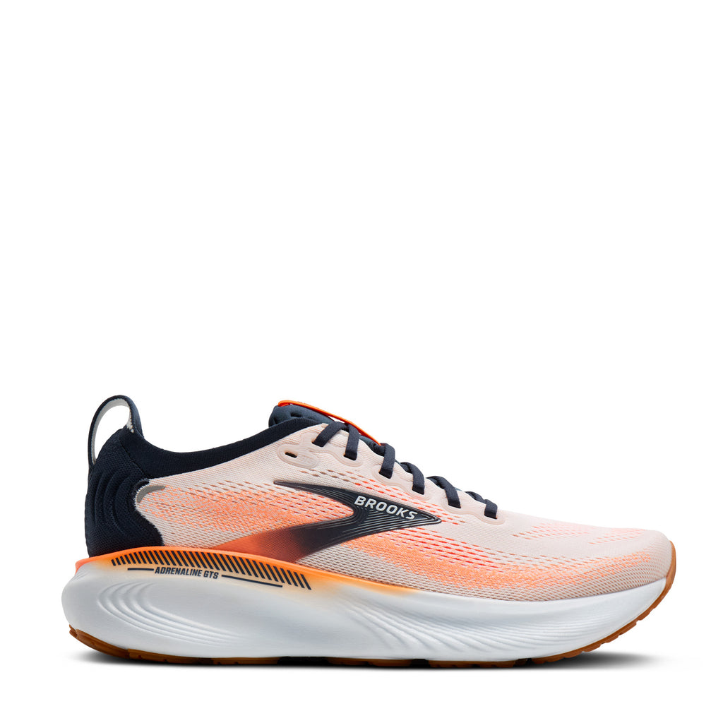 Men's Brooks Adrenaline GTS 25 Running Shoe WHITE ORANGE 110454 1D 123