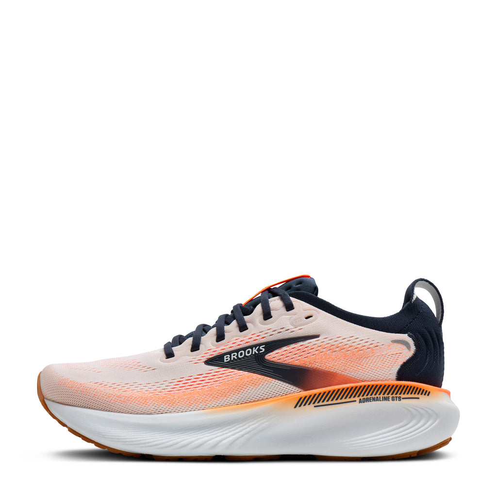 Men's Brooks Adrenaline GTS 25 Running Shoe WHITE ORANGE 110454 1D 123
