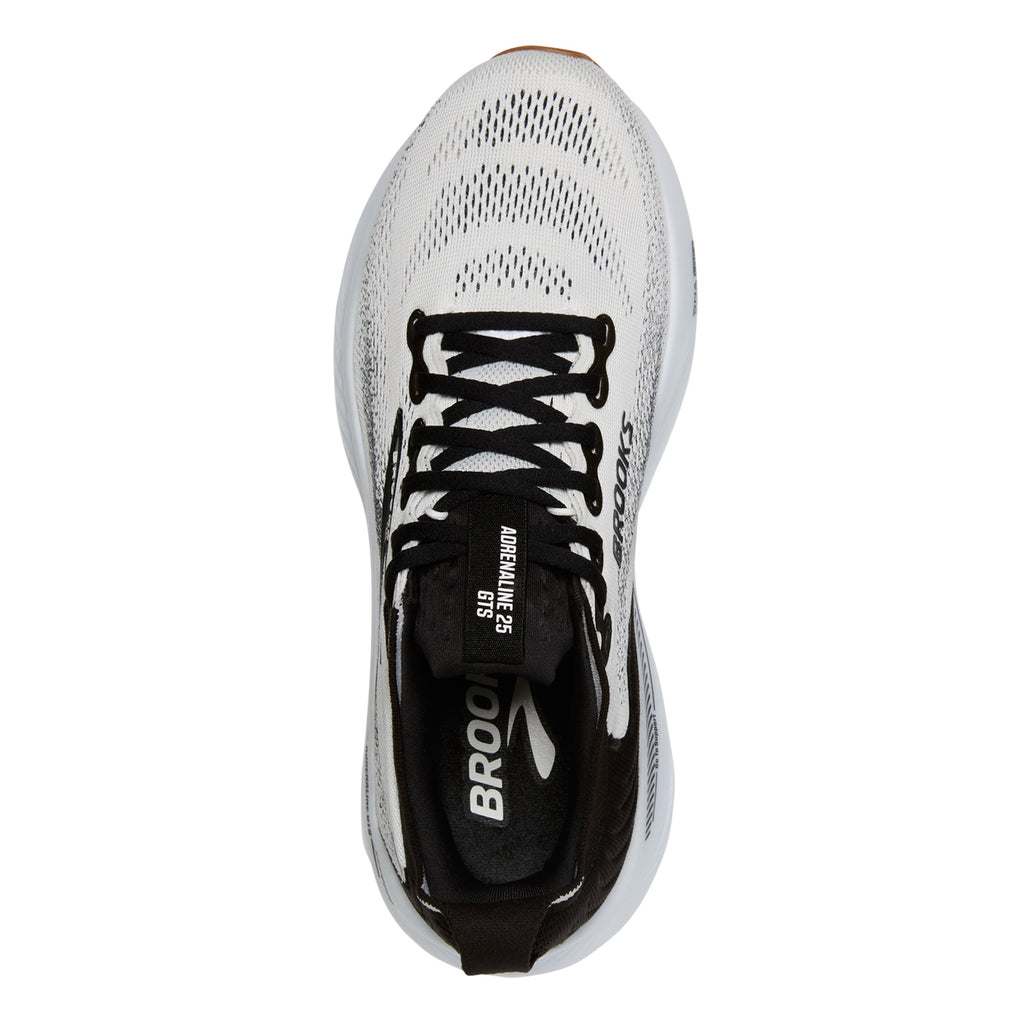 Men's Brooks Adrenaline GTS 25 Running Shoe WHITE/BLACK/WHITE 110454 1D 189