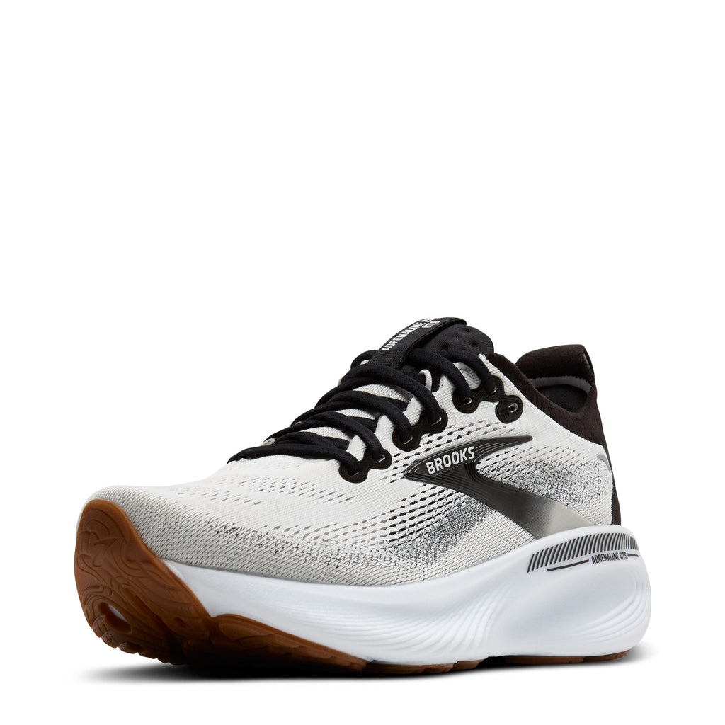 Men's Brooks Adrenaline GTS 25 Running Shoe - Wide Width WHITE/BLACK/WHITE 110454 2E 189