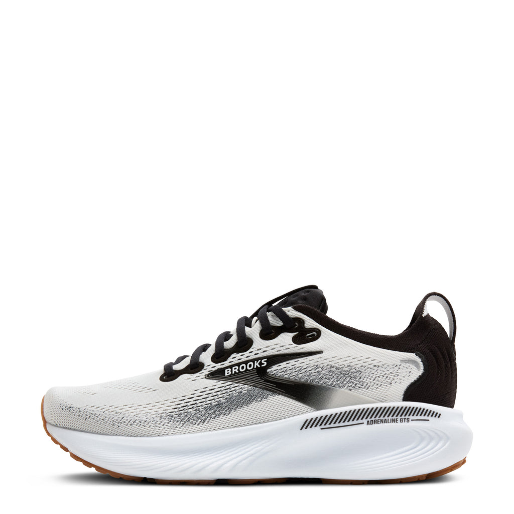Men's Brooks Adrenaline GTS 25 Running Shoe - Wide Width WHITE/BLACK/WHITE 110454 2E 189