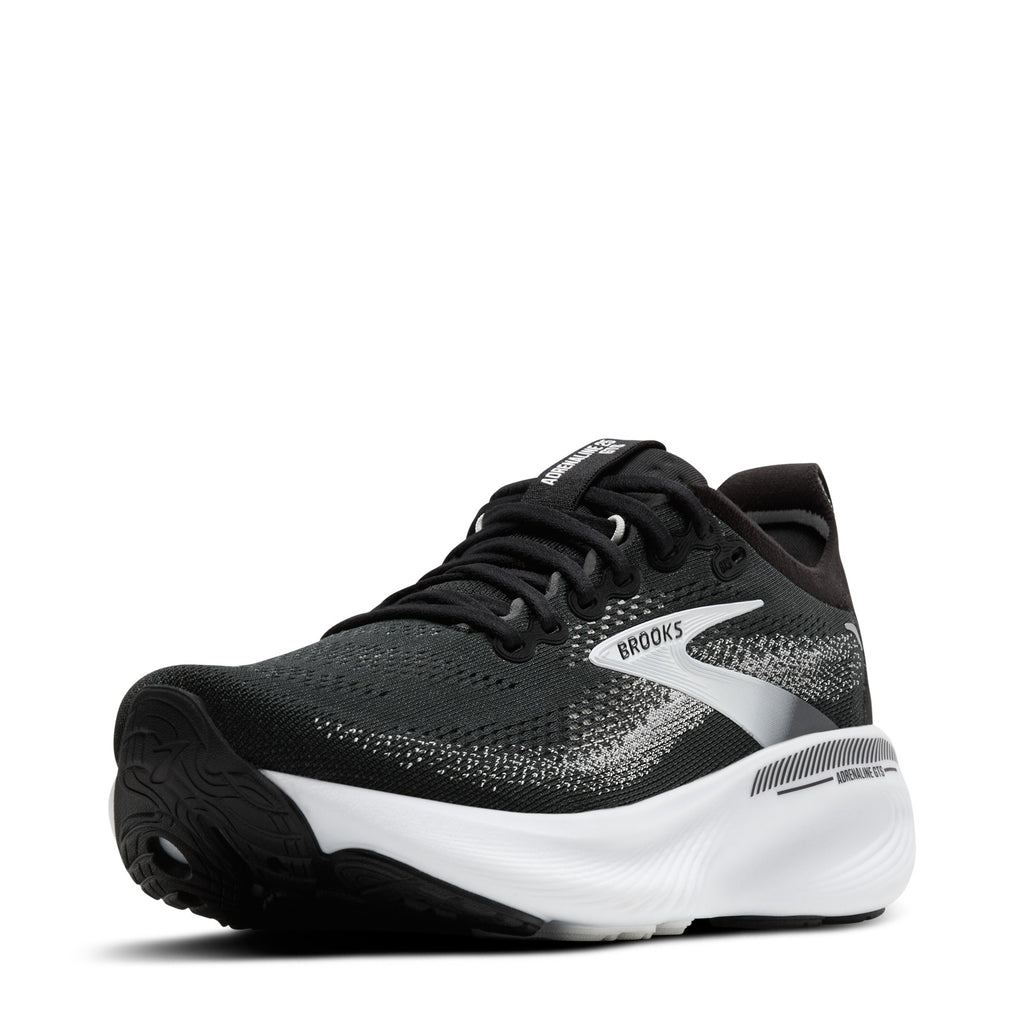 Men's Brooks Adrenaline GTS 25 Running Shoe - Extra Wide Width BLACK/GREY/WHITE 110454 4E 090