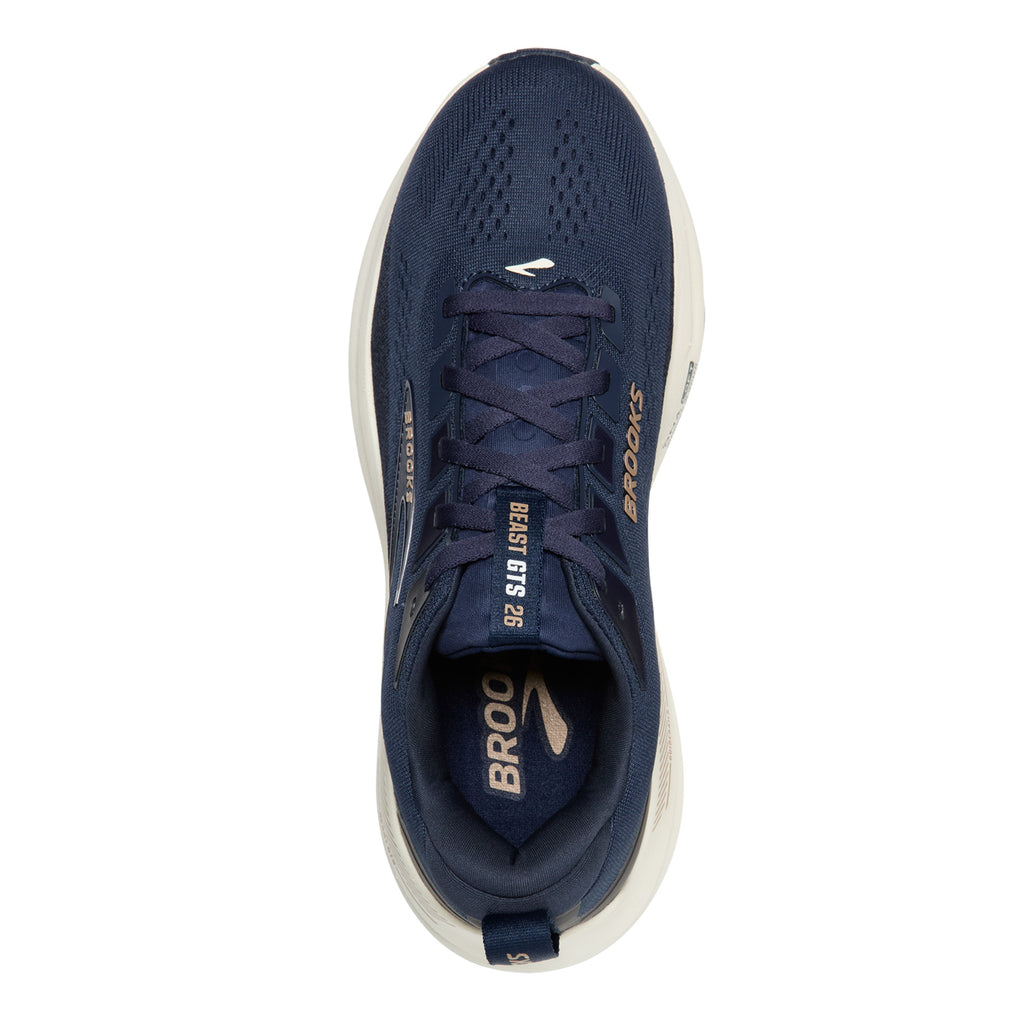 Men's Brooks Beast GTS 26 Running Shoe - Wide Width PEACOAT / INDIGO 110455 2E 422