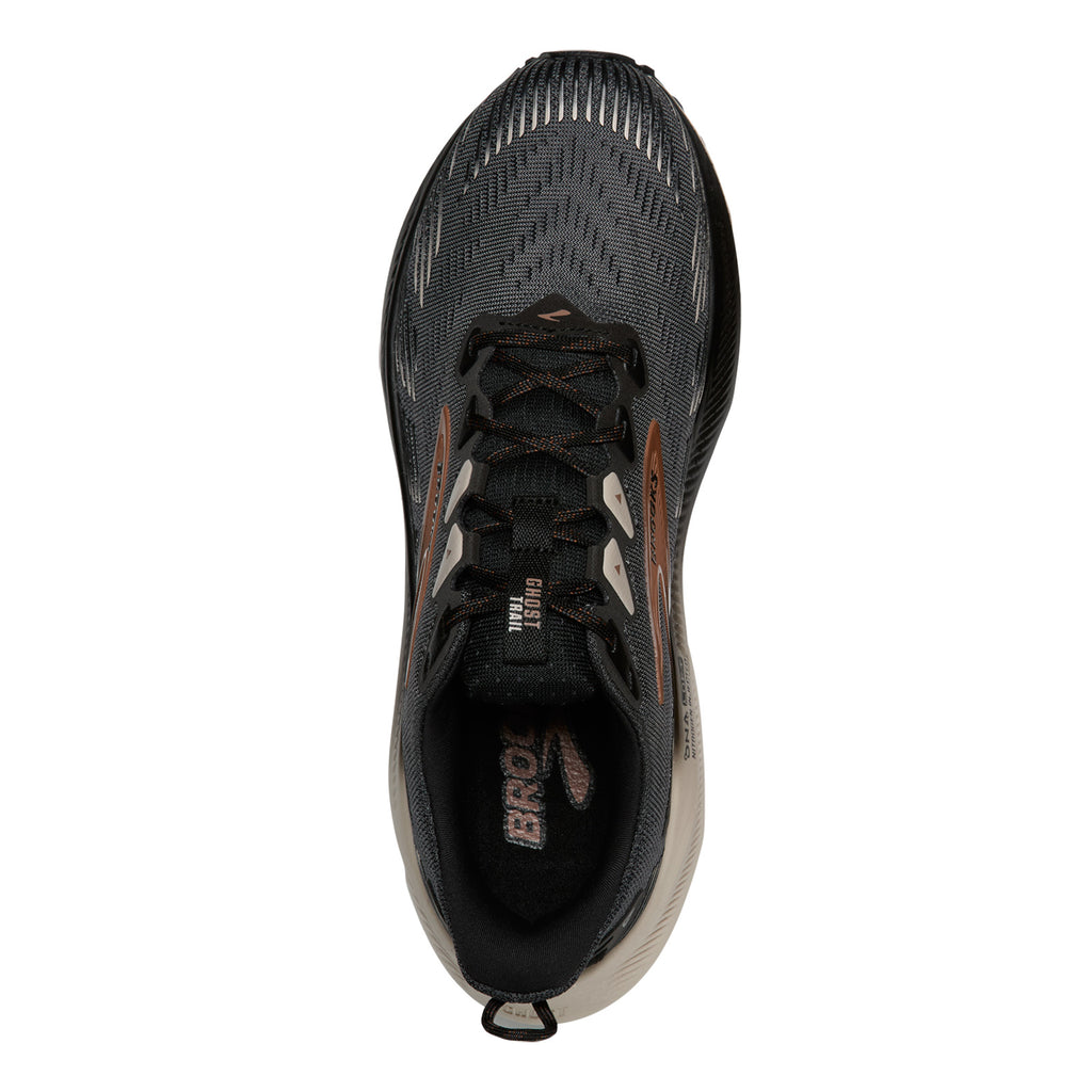 Men's Brooks Ghost Trail Running Shoe EBONY/BLACK/WHITE 110475 1D 080
