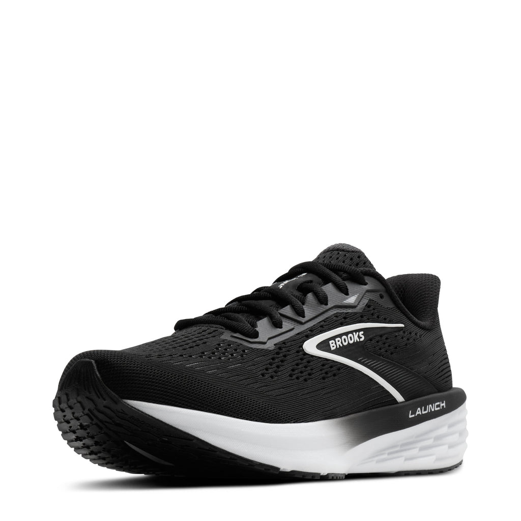 Men's Brooks Launch 12 Running Shoe BLACK/WHITE/GREY 110481 1D 090