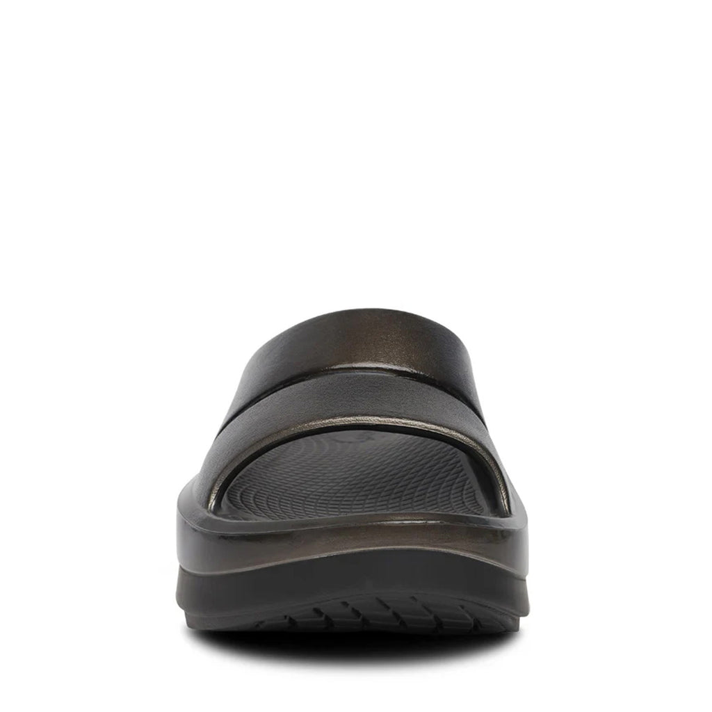 Women's Oofos OOmega OOahh Luxe Sandal TITANIUM 1111-TITANIUM